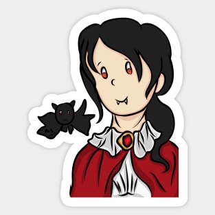 Cute vampire halloween illustration Sticker